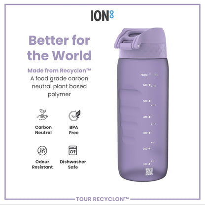 Leak Proof Water Bottle, Recyclon, Light Purple, 750ml (24oz)