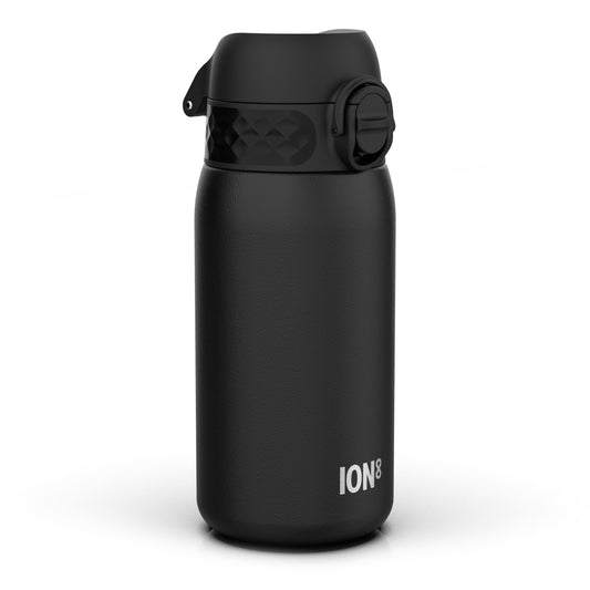 Leak Proof Thermal Steel Water Bottle, Insulated, Black, 320ml (11oz)