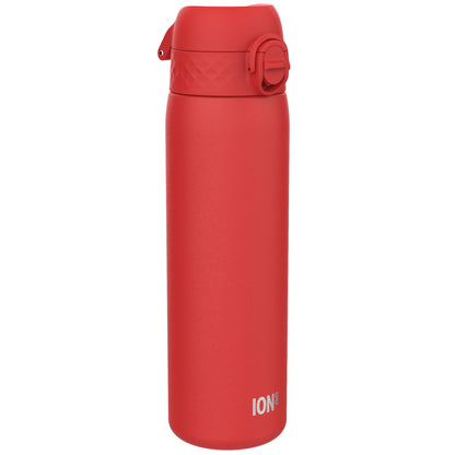 Leak Proof Slim Water Bottle, Stainless Steel, Red, 600ml (20oz)