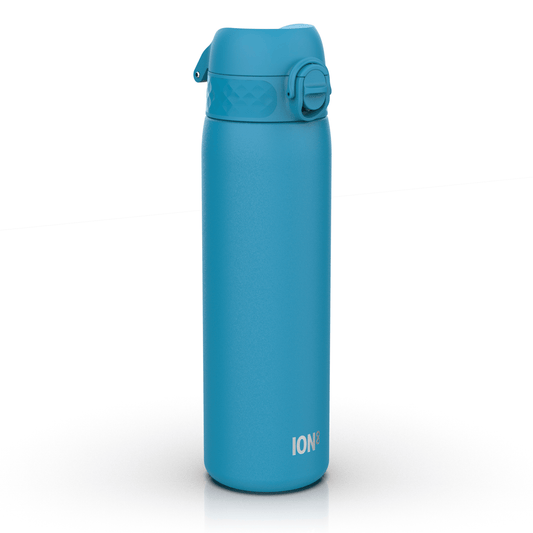 Leak Proof Slim Water Bottle, Stainless Steel, Blue, 600ml (20oz)