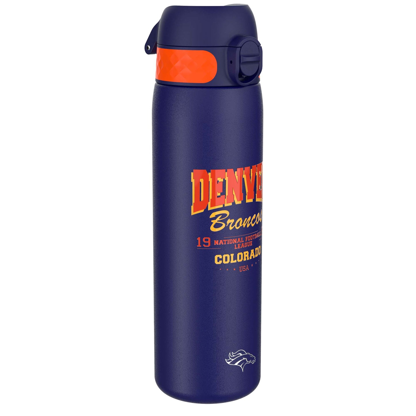 Leak Proof NFL Water Bottle, Stainless Steel, Denver Broncos, 600ml (20oz)