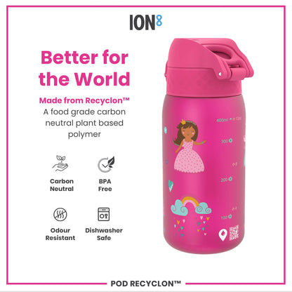 Leak Proof Kids Water Bottle, Recyclon, Princess, 350ml (12oz)