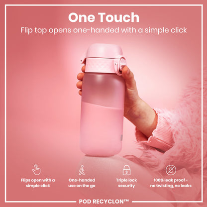 Leak Proof Kids Water Bottle, Recyclon, Rose Quartz, 350ml (12oz)