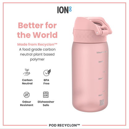 Leak Proof Kids Water Bottle, Recyclon, Rose Quartz, 350ml (12oz)