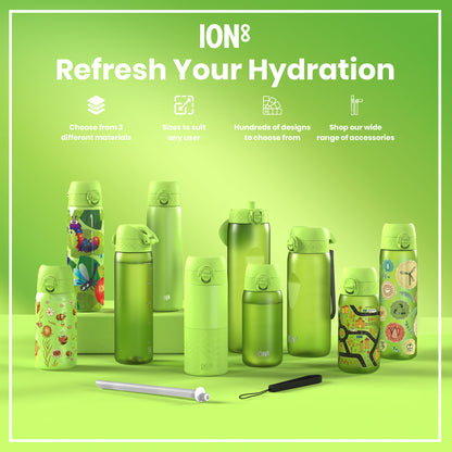 Leak Proof 1 litre Water Bottle, Recyclon, Green