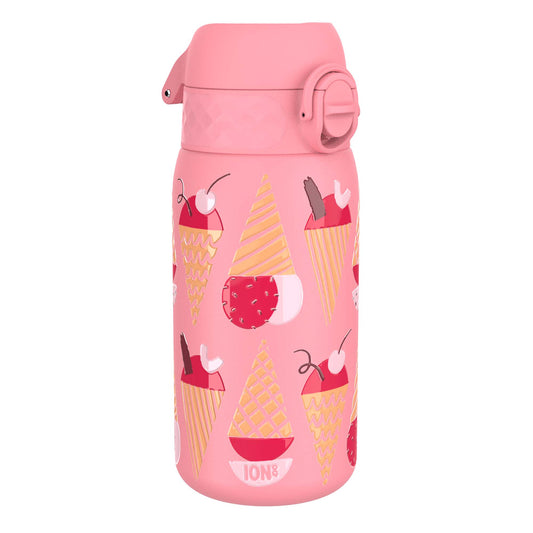 Leak Proof Kids Water Bottle, Stainless Steel, Ice Creams, 400ml (13oz)