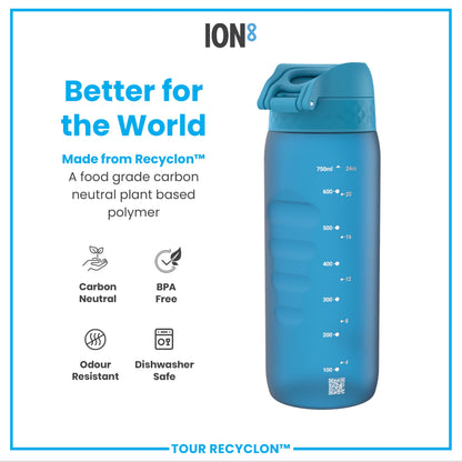 Leak Proof Water Bottle, Recyclon, Blue, 750ml (24oz)