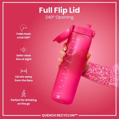 Leak Proof 1 litre Water Bottle, Recyclon, Pink