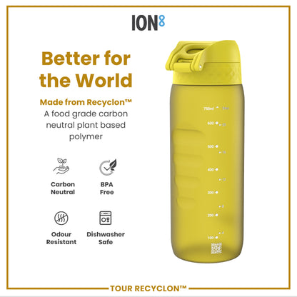 Leak Proof Water Bottle, Recyclon, Yellow, 750ml (24oz)