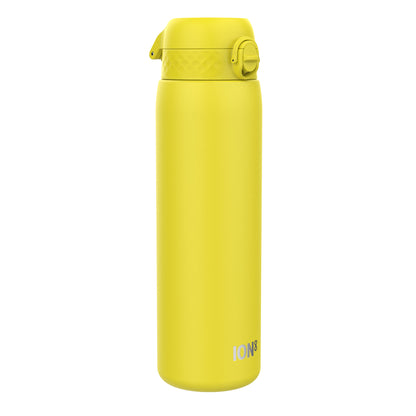 Leak Proof 1 Litre Thermal Water Bottle, Insulated Steel, Yellow, 1L