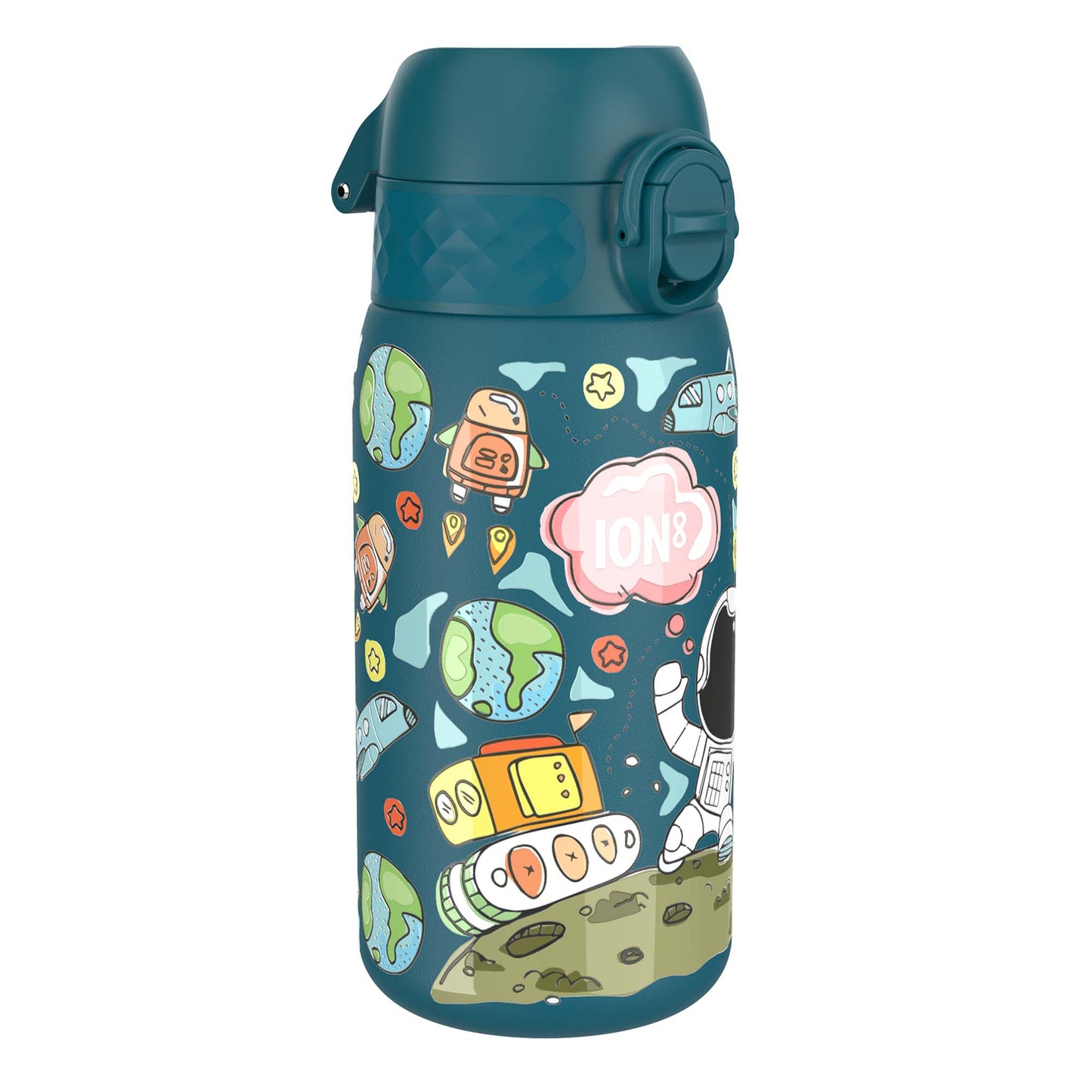 Leak Proof Kids Water Bottle, Stainless Steel, Space, 400ml (13oz)