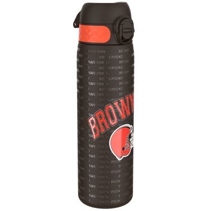 Leak Proof NFL Water Bottle, Stainless Steel, Cleveland Browns, 600ml (20oz)