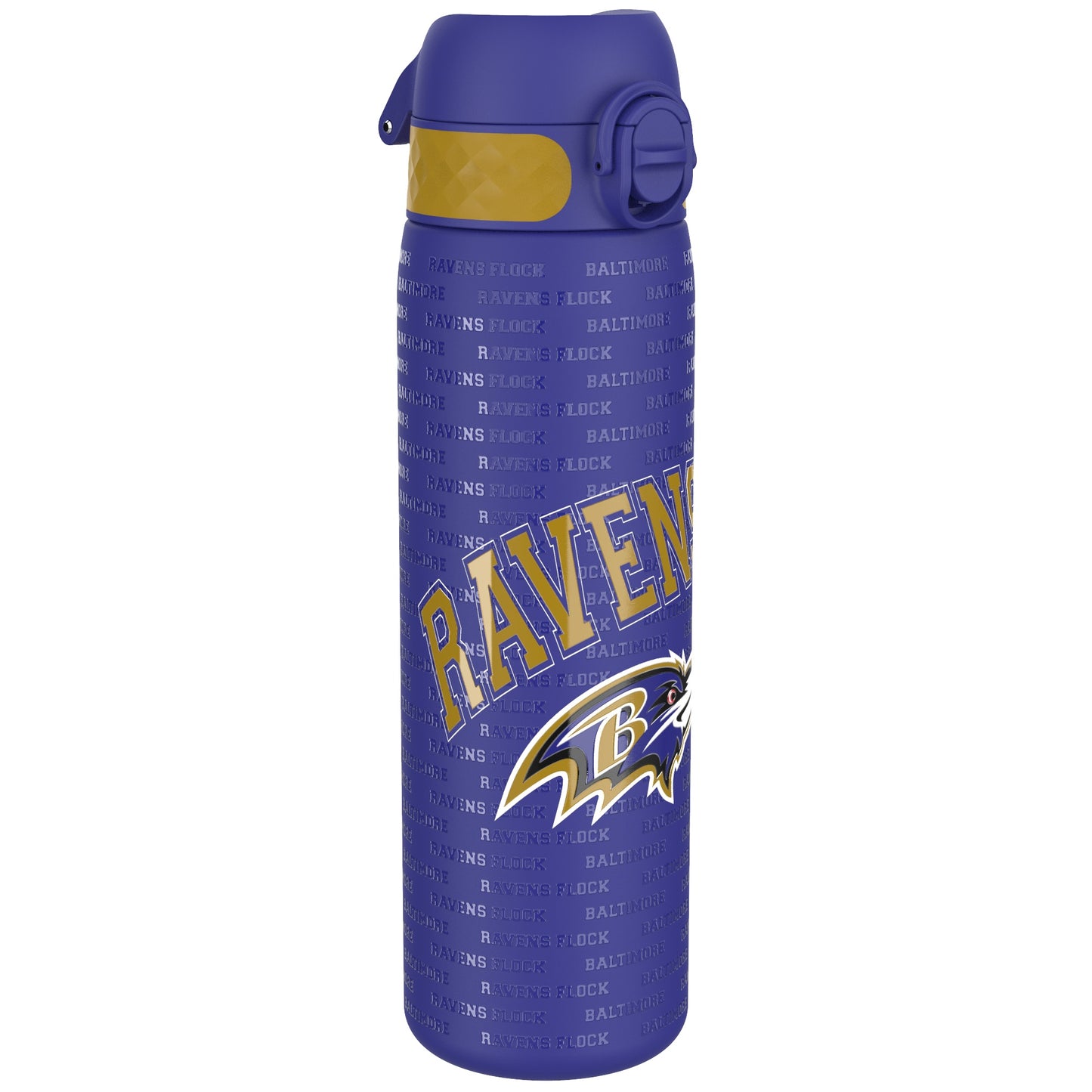 Leak Proof NFL Water Bottle, Stainless Steel, Baltimore Ravens, 600ml (20oz)