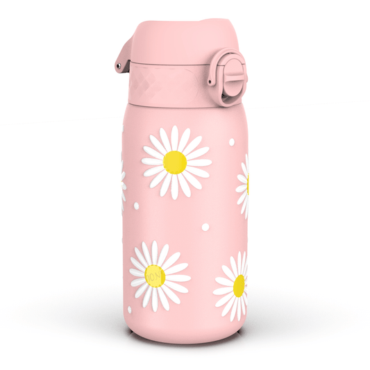 Leak Proof Kids Water Bottle, Stainless Steel, Daisies, 400ml (13oz)