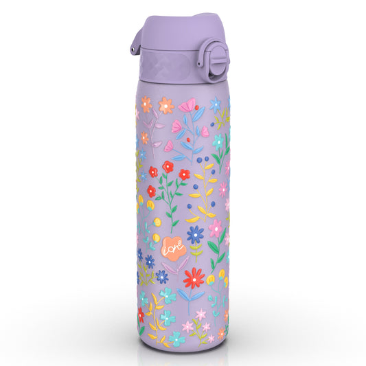 Leak Proof Slim Thermal Water Bottle, Insulated Steel, Ditsy Floral, 500ml (17oz)