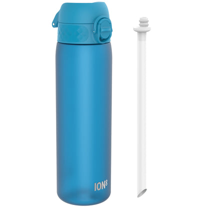 Leak Proof Medium Water Bottle with Straw, Recyclon, Blue, 500ml (18oz)