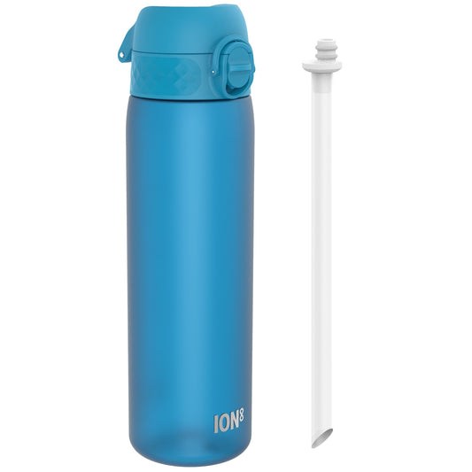 Leak Proof Medium Water Bottle with Straw, Recyclon, Blue, 500ml (18oz)