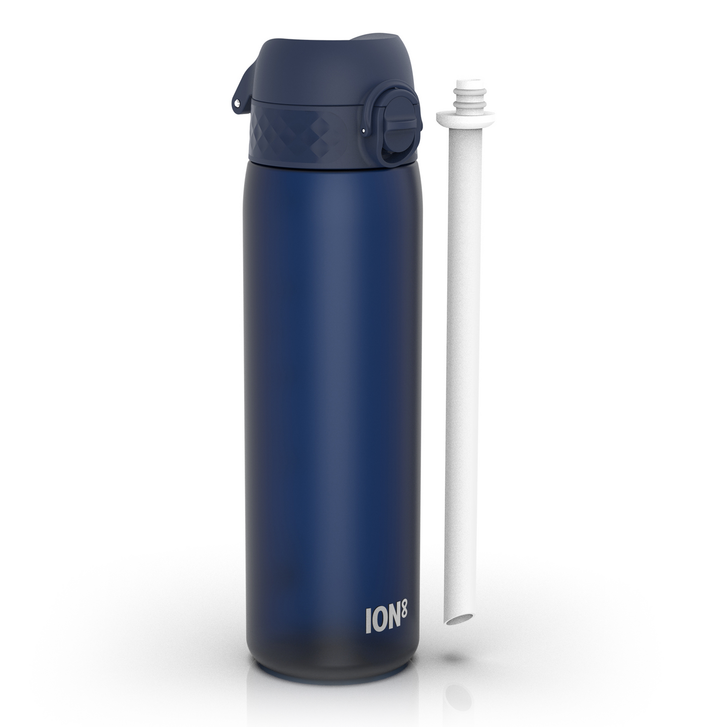 Leak Proof Medium Water Bottle with Straw, Recyclon, Navy, 500ml (18oz)