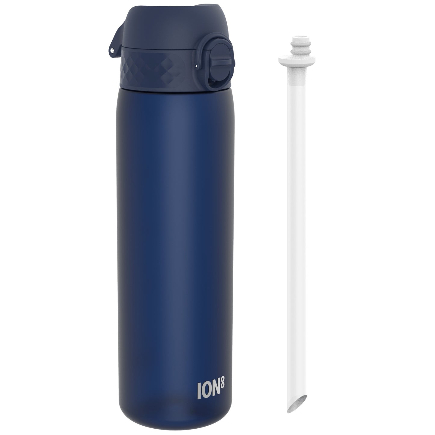 Leak Proof Medium Water Bottle with Straw, Recyclon, Navy, 500ml (18oz)