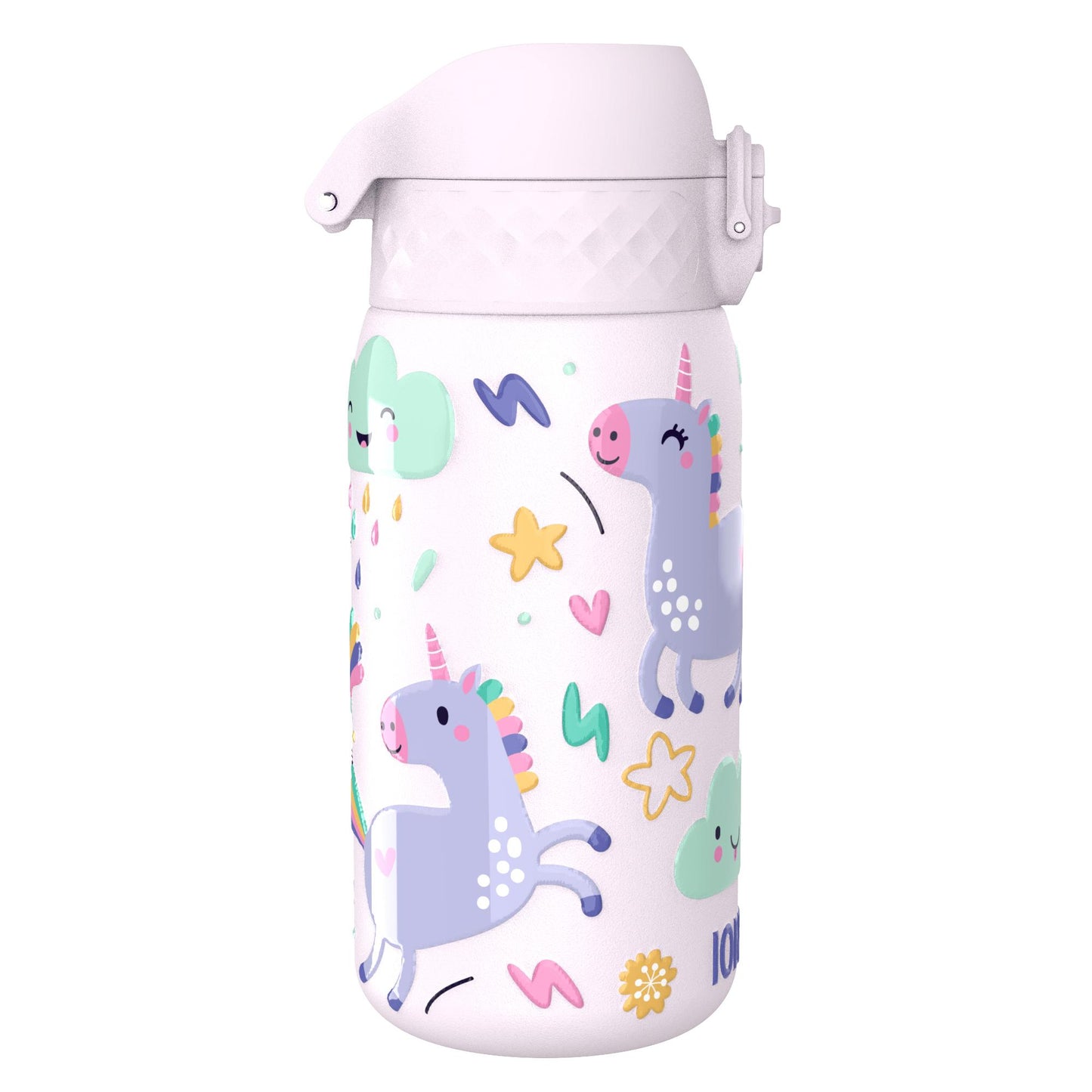 Leak Proof Kids Water Bottle, Stainless Steel, Unicorns, 400ml (13oz)