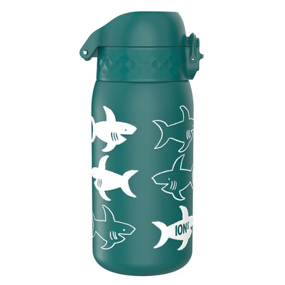 ION8 Leak Proof Thermal Steel Water Bottle, Vacuum Insulated, Sharks, 320ml (11oz)