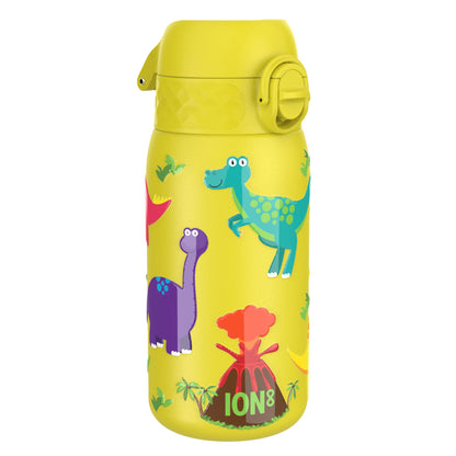 Leak Proof Kids Water Bottle, Stainless Steel, Dinosaurs, 400ml (13oz)