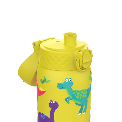 Leak Proof Kids Water Bottle, Stainless Steel, Dinosaurs, 400ml (13oz)