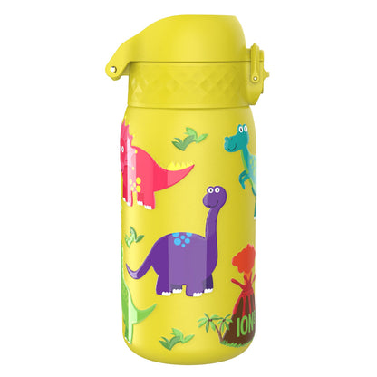 Leak Proof Kids Water Bottle, Stainless Steel, Dinosaurs, 400ml (13oz)