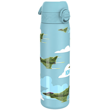 Leak Proof Slim Water Bottle, Stainless Steel, Fighter Jets, 600ml (20oz)