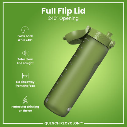 Leak Proof 1 litre Water Bottle, Recyclon, Khaki Green