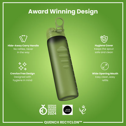 Leak Proof 1 litre Water Bottle, Recyclon, Khaki Green