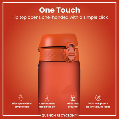 Leak Proof 1 litre Water Bottle, Recyclon, Orange