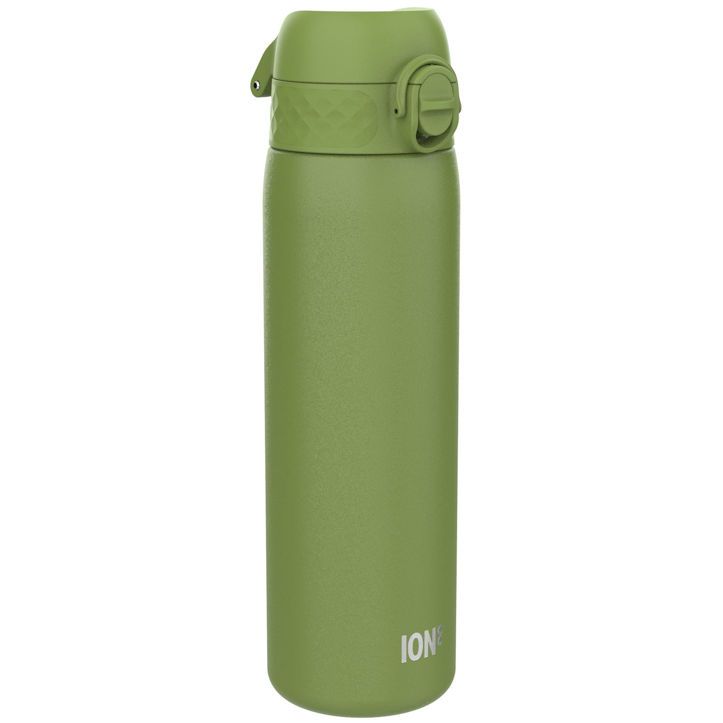 Leak Proof Slim Water Bottle, Stainless Steel, Khaki Green, 600ml (20oz)