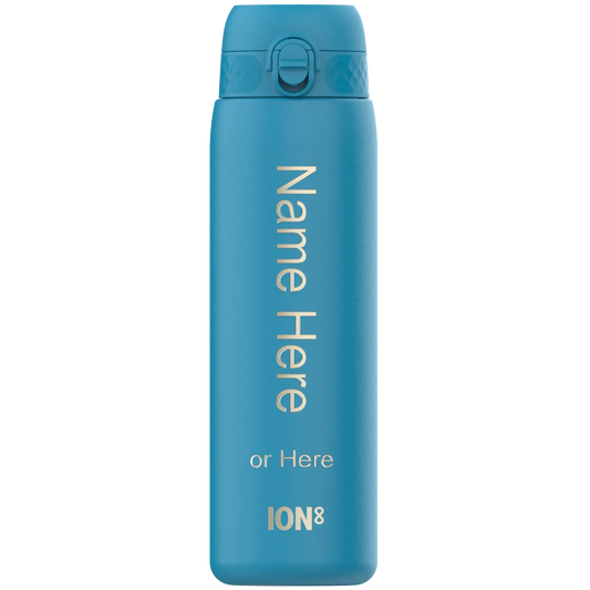 Steel Water Bottles - Leak Proof 1 Litre Water Bottle, Personalised, Stainless Steel, 1L