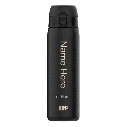 Steel Water Bottles - Leak Proof Slim Water Bottle, Personalised, Stainless Steel, 600ml