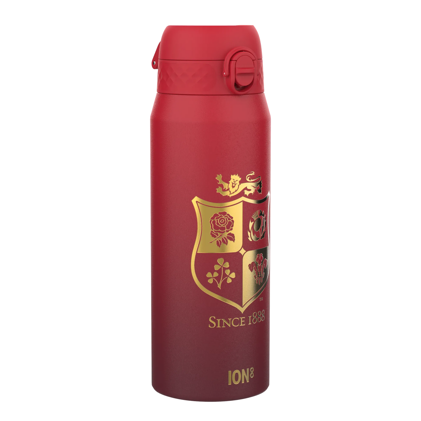 Lions X ION8 Insulated Steel Water Bottle, British & Irish Lions, Sea of Red, 750ml (24oz)