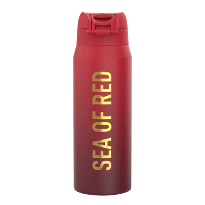 Lions X ION8 Insulated Steel Water Bottle, British & Irish Lions, Sea of Red, 750ml (24oz)