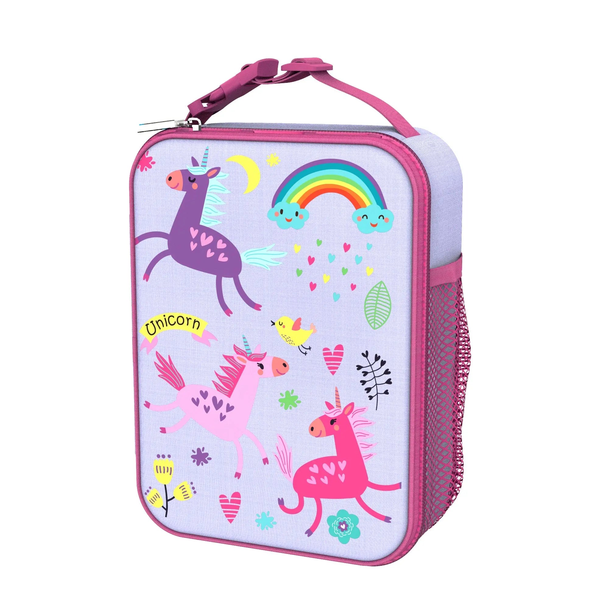 Unicorn backpack, lunchbox, waterbottle, matching winter deals hat & gloves bundle