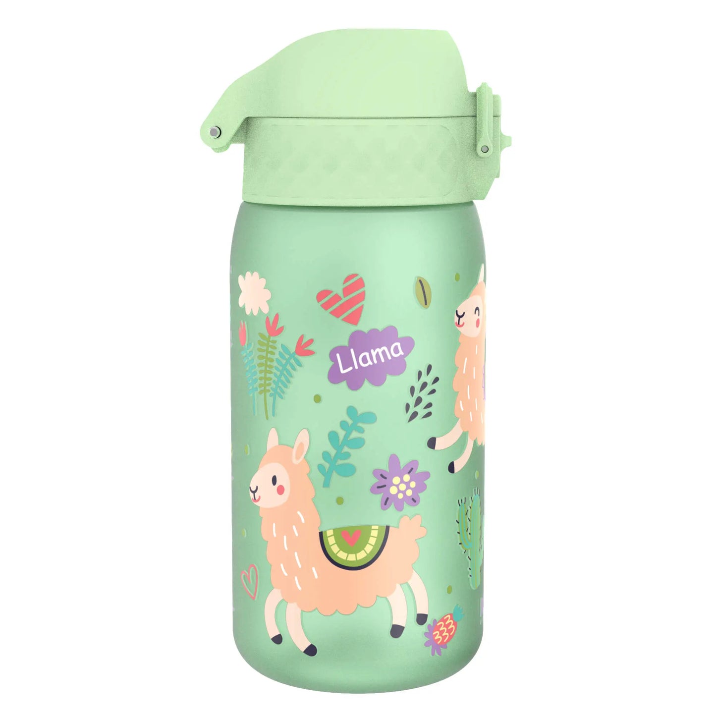 Leak Proof Kids Water Bottle, Recyclon™, Llamas, 350ml (12oz) Ion8