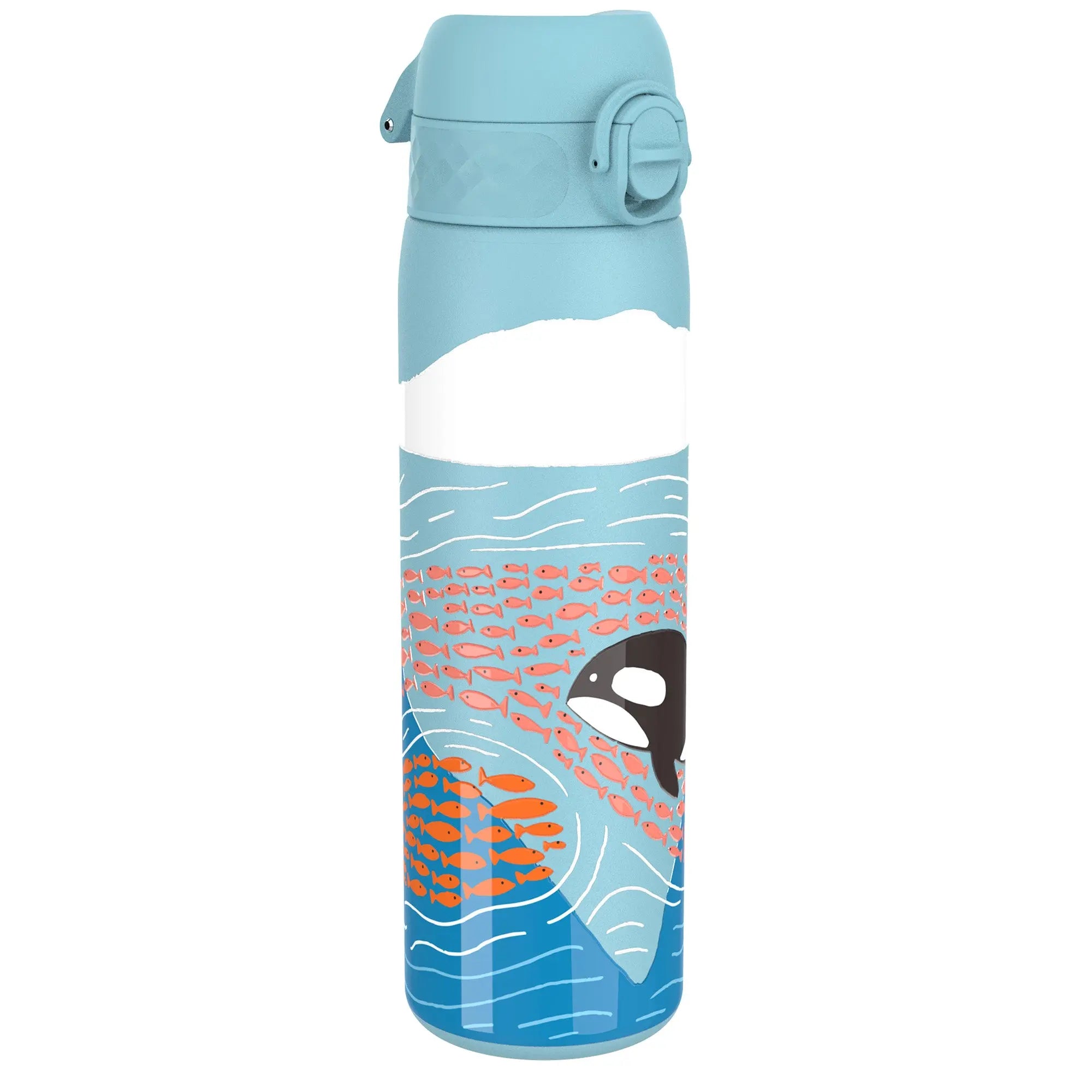 Leak Proof Slim Water Bottle, Stainless Steel, Big Whale, 600ml (20oz ...