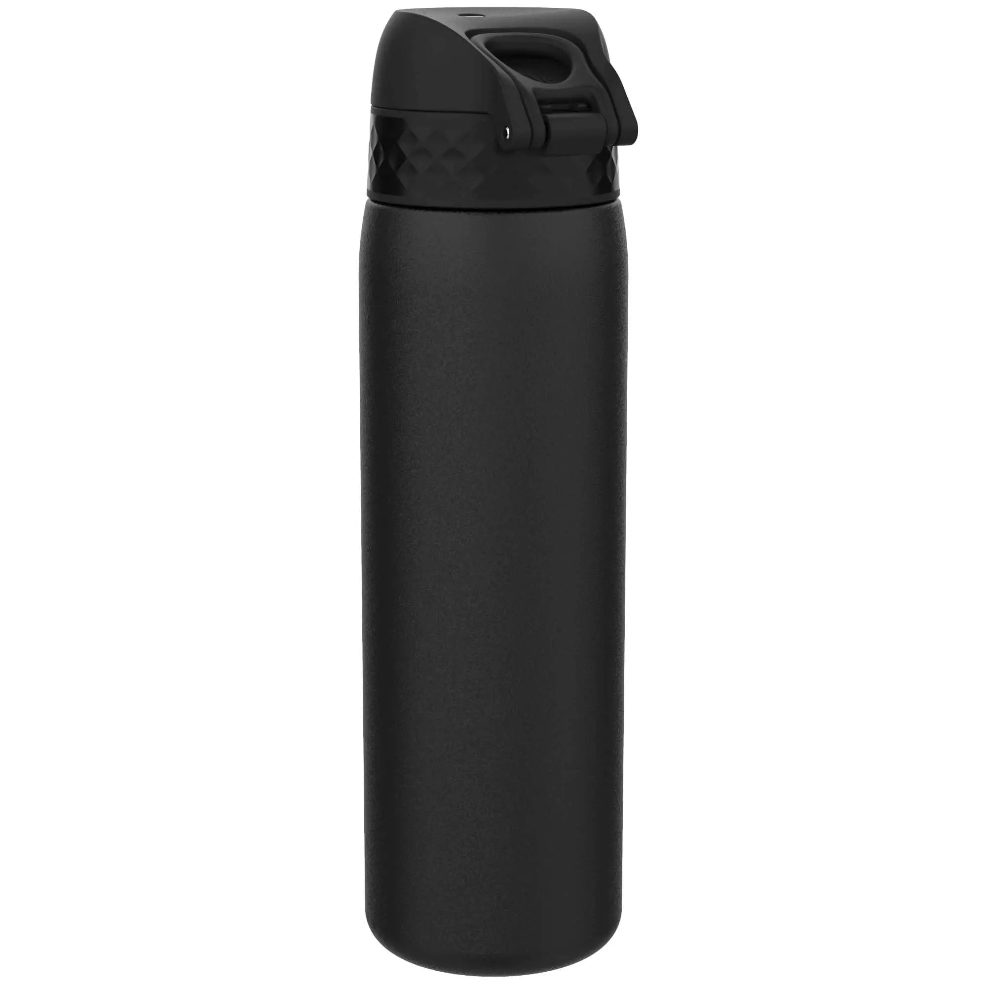 Leak Proof Slim Water Bottle, Stainless Steel, Black, 600ml (20oz)