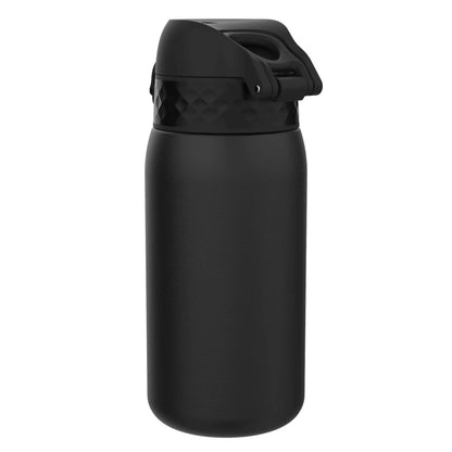 Leak Proof Water Bottle, Stainless Steel, Black, 400ml (13oz) - ION8