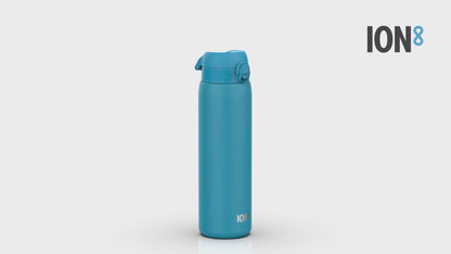 Leak Proof 1 Litre Water Bottle, Stainless Steel, Blue, 1L