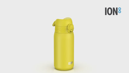 Leak Proof Kids Water Bottle, Stainless Steel, Yellow, 400ml (13oz)