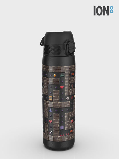 Leak Proof Slim Thermal Water Bottle, Insulated Steel, Gamer, 500ml (17oz)