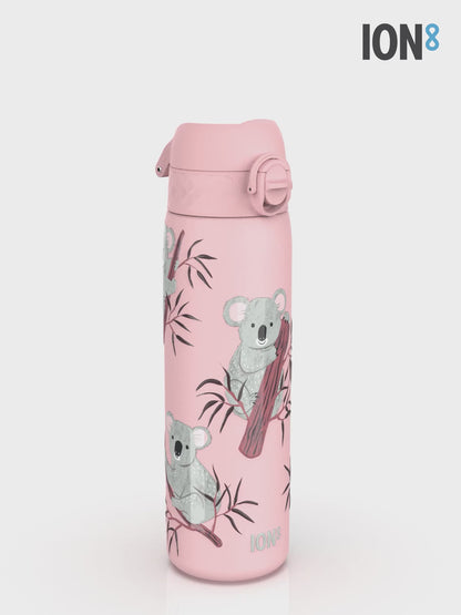 Leak Proof Slim Water Bottle, Stainless Steel, Koalas, 600ml (20oz)