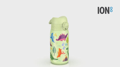 Leak Proof Thermal Steel Water Bottle, Insulated, Dinosaurs, 320ml (11oz)