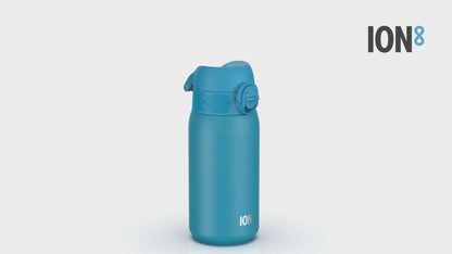 Leak Proof Water Bottle, Stainless Steel, Blue, 400ml (13oz)