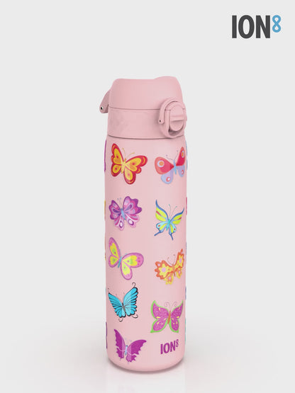 Leak Proof Slim Water Bottle, Stainless Steel, Butterfly, 600ml (20oz)