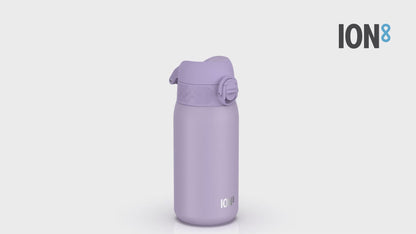 Leak Proof Kids Water Bottle, Stainless Steel, Light Purple, 400ml (13oz)